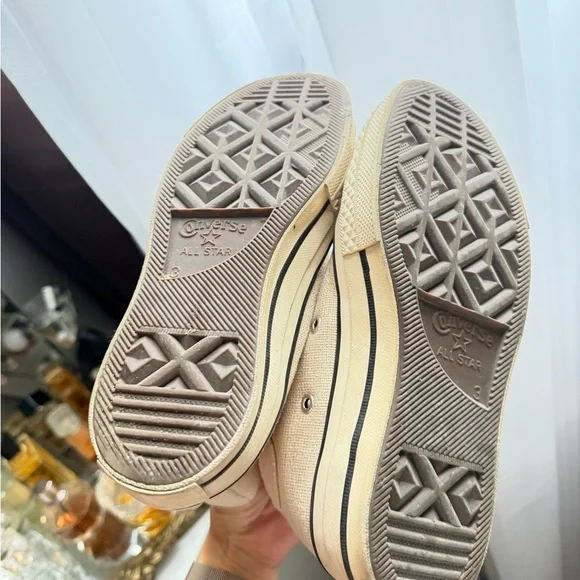 Converse Stussy Cream High-Top Sneakers - Picture 4 of 5